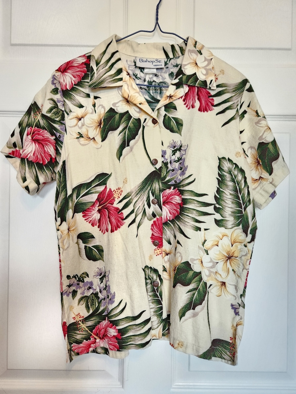Bishop St. Apparel - Authetic Hawaiian Tropics Cotton Button Up - Size M